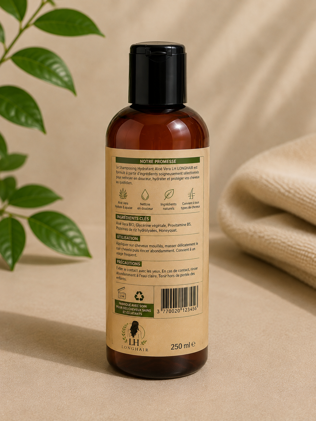 Shampoing Hydratant Aloe Vera